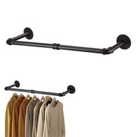 Super Long Industrial Pipe Clothes Rack Wall Garment Bar Clothes Hanging  Rod