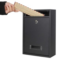 Wall Mounted Mail Letter Box Lockable Steel Post Mailbox Large Postbox