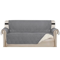 Waterproof Reversible Quilted Sofa Slipcover Loveseat Cover with Non Slip Strap Couch Protector