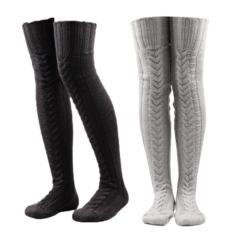 Cable Knit Tights-Black - The Brass Owl