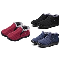 Women Waterproof Warm Slip-Ons Non-slip Warm Shoes