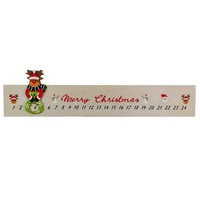 Wooden Christmas Advent Calendar Hanging Sign Home Wall Decor for Xmas Holiday