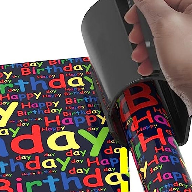 1PC Wrapping Paper Roll Cutter With Handle Push Cut Gift Birthday Wrapping  Paper For Kids Boys And Girls Gift Wrap Cutter Holder Dispenser Clamp Tool  Tube