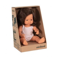 Miniland Caucasian Girl with Hearing Aid - 38cm