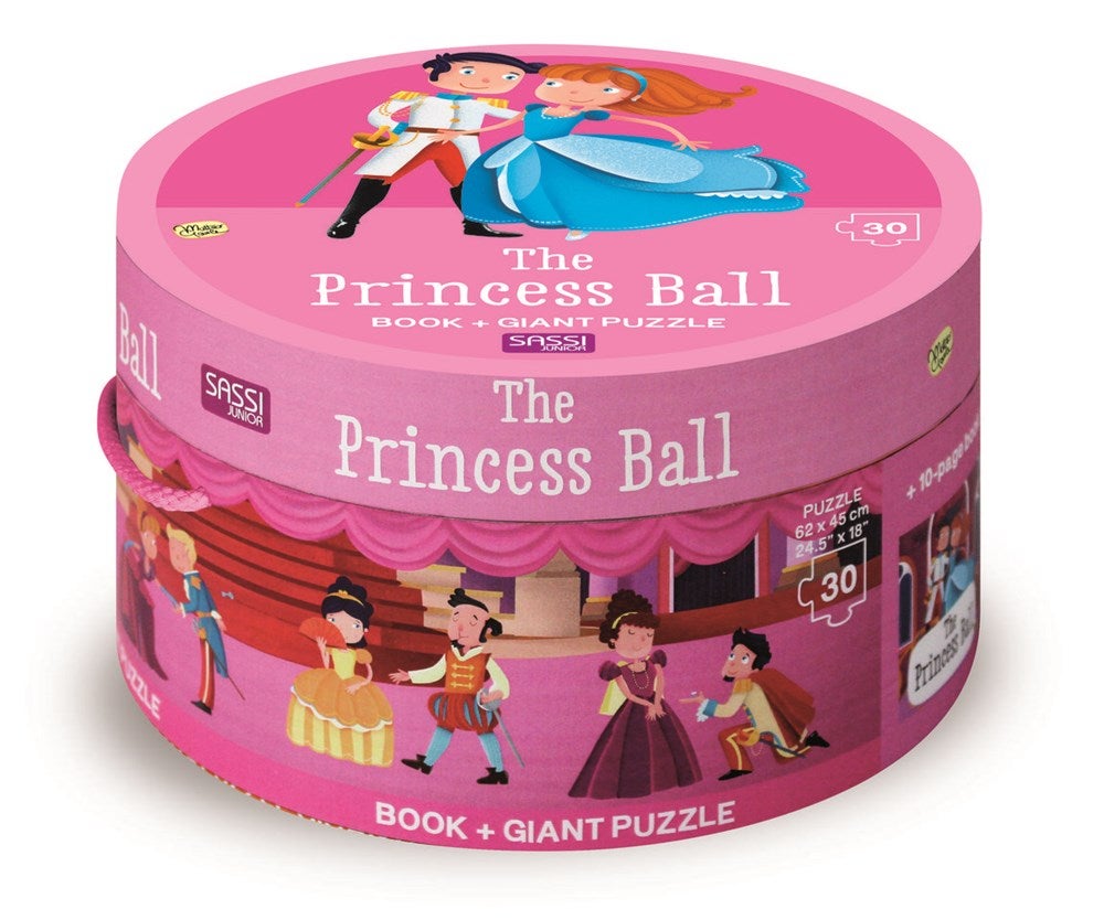Sassi - Princess Ball Book and Giant Puzzle Set, 30 pcs