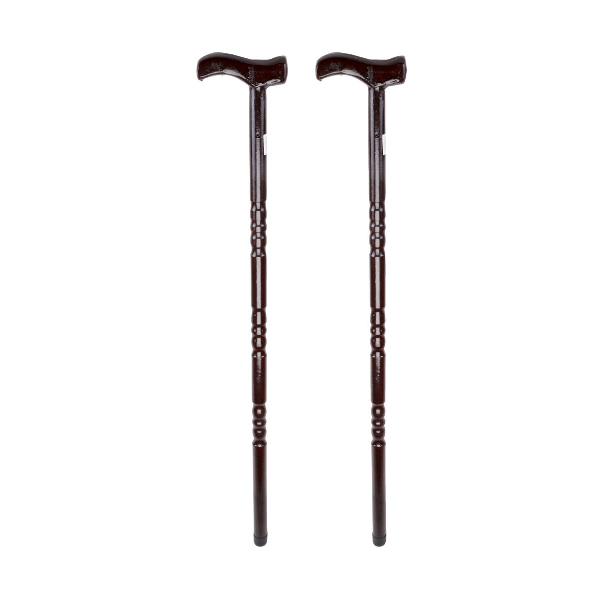 1st Care 2PK Walking Stick Wooden Non Slip Handle Strong Solid 90cm