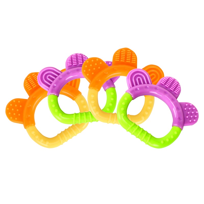 Buy 1st Steps® 12PCE Silicone Teething Rings Easy Grip Textured Surface