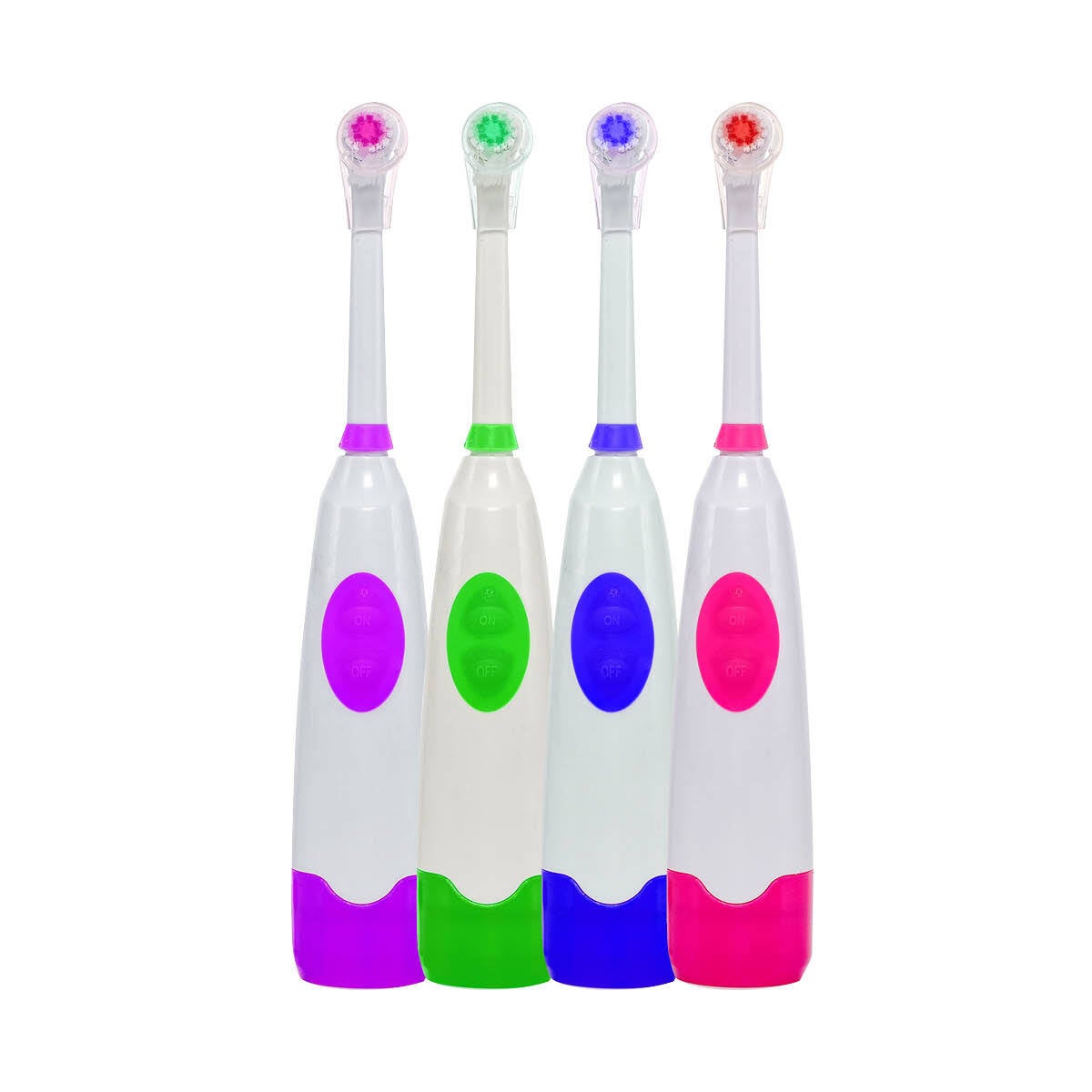 1st Care 4PK Electric Power Toothbrushes Medium Rotating Replaceable Heads