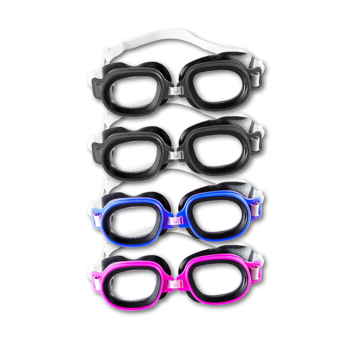 Summer Splash® 4PK Swimming Goggles Anti Fog Adjustable Age 4-10 Yrs