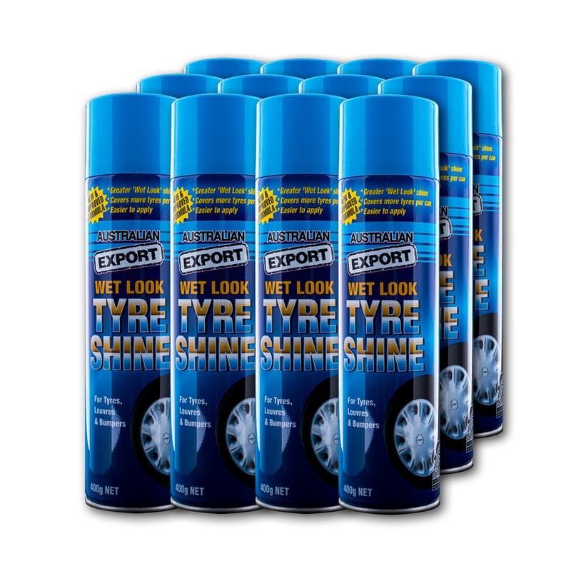 Buy Australian Export 12PK Tyre Shine 400gm Wet Look Fresh Shiny Tyres ...