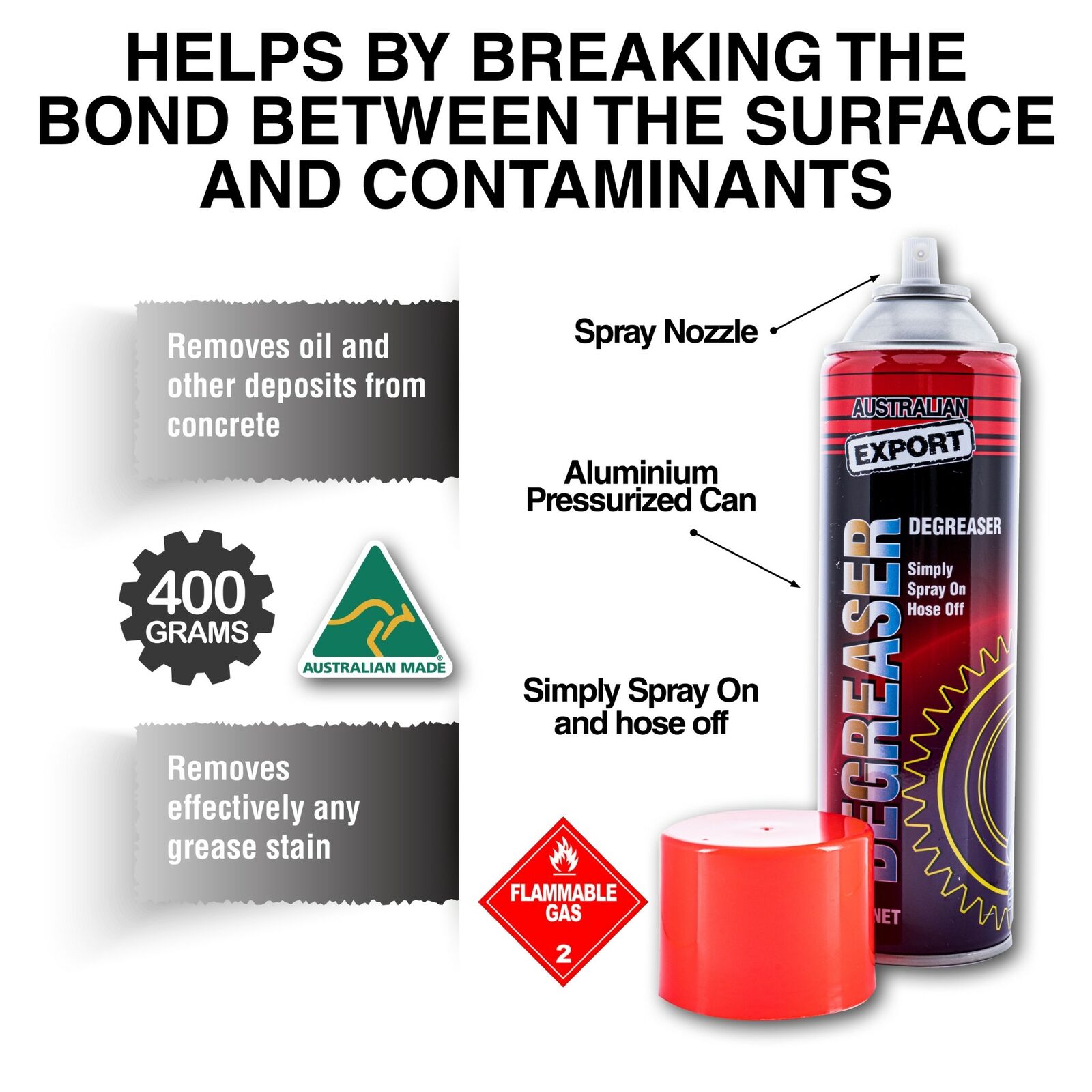 Buy Australian Export 4PCE Degreaser Powerful Grease Oil Mechanical   Australian Export 4pce Degreaser Powerful Grease Oil Mechanical Concrete 400gm 2983332 02 