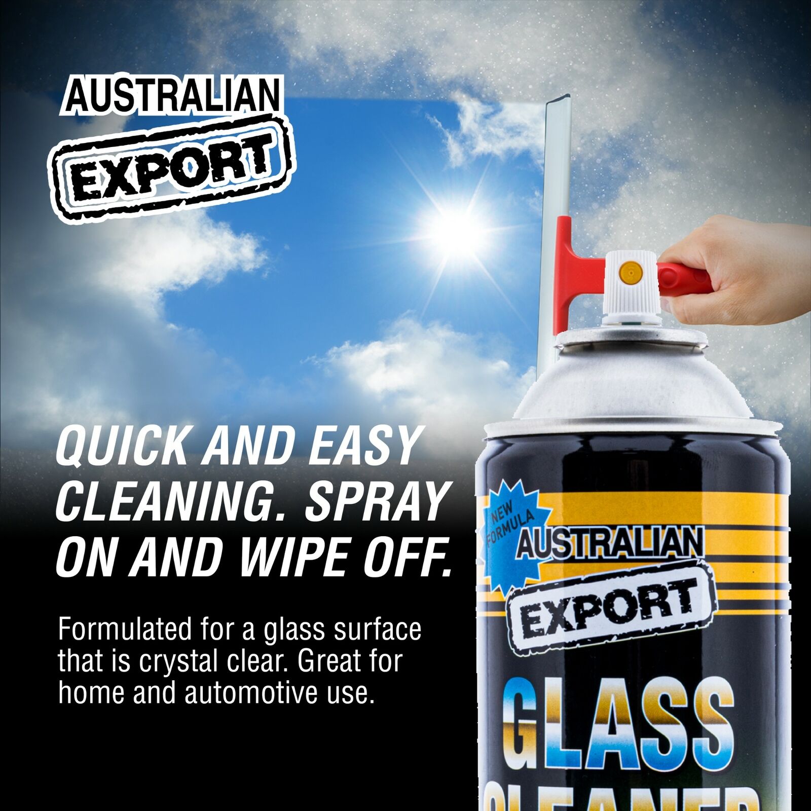 Buy Australian Export 4PCE Glass Cleaner Streak Free Window Mirror Home ...