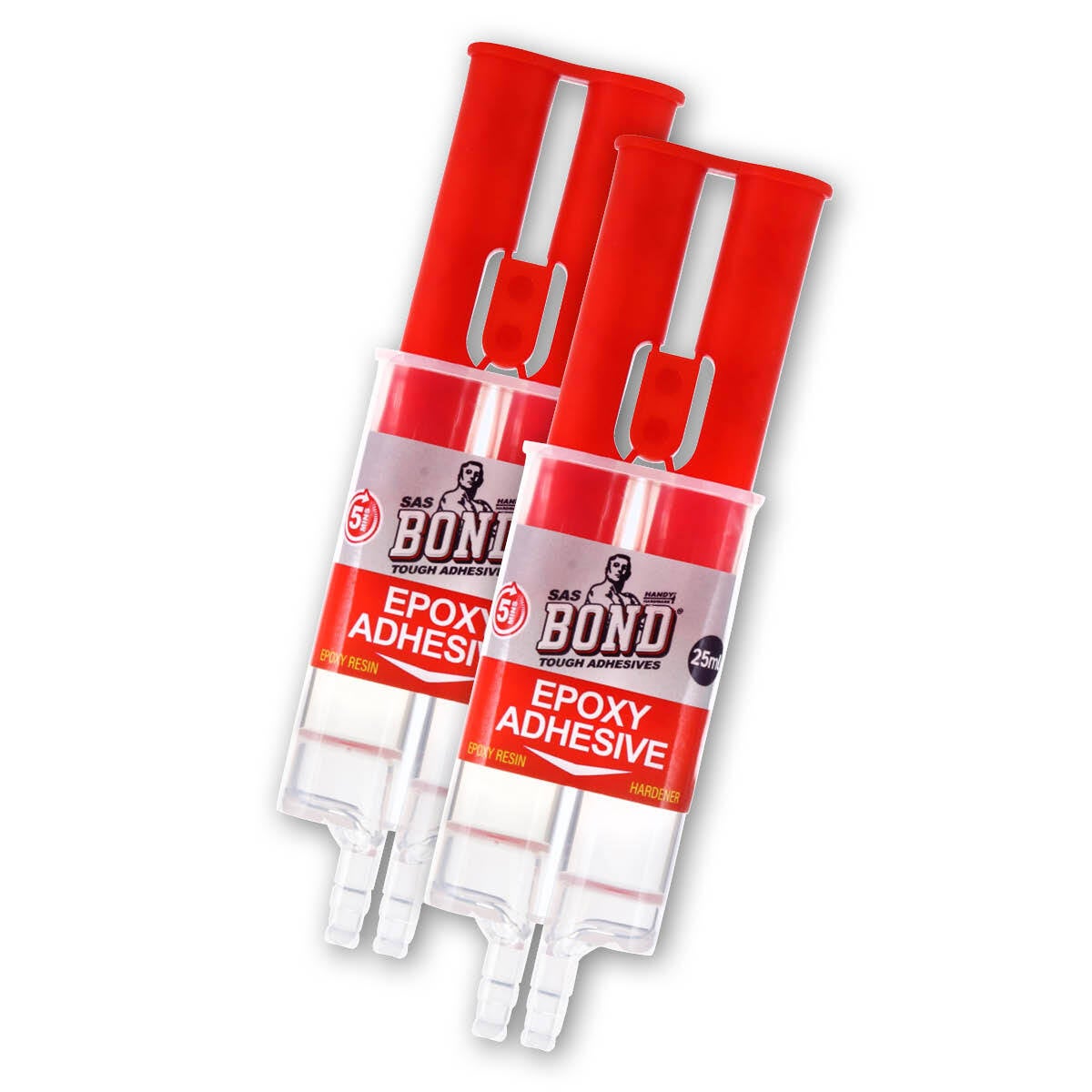 Handy Hardware 2PCE Epoxy Adhesive Quick Set 30KG Hold 25ML Tube Dries Clear