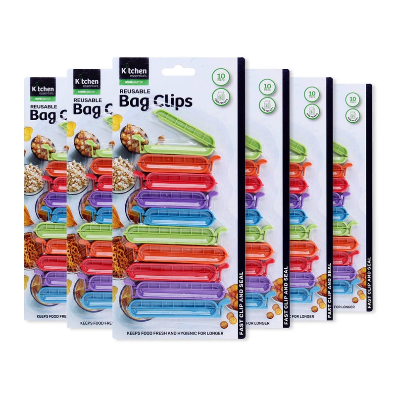 Buy Home Master 60PCE Reusable Kitchen Bag Sealing Clips Assorted Sizes ...