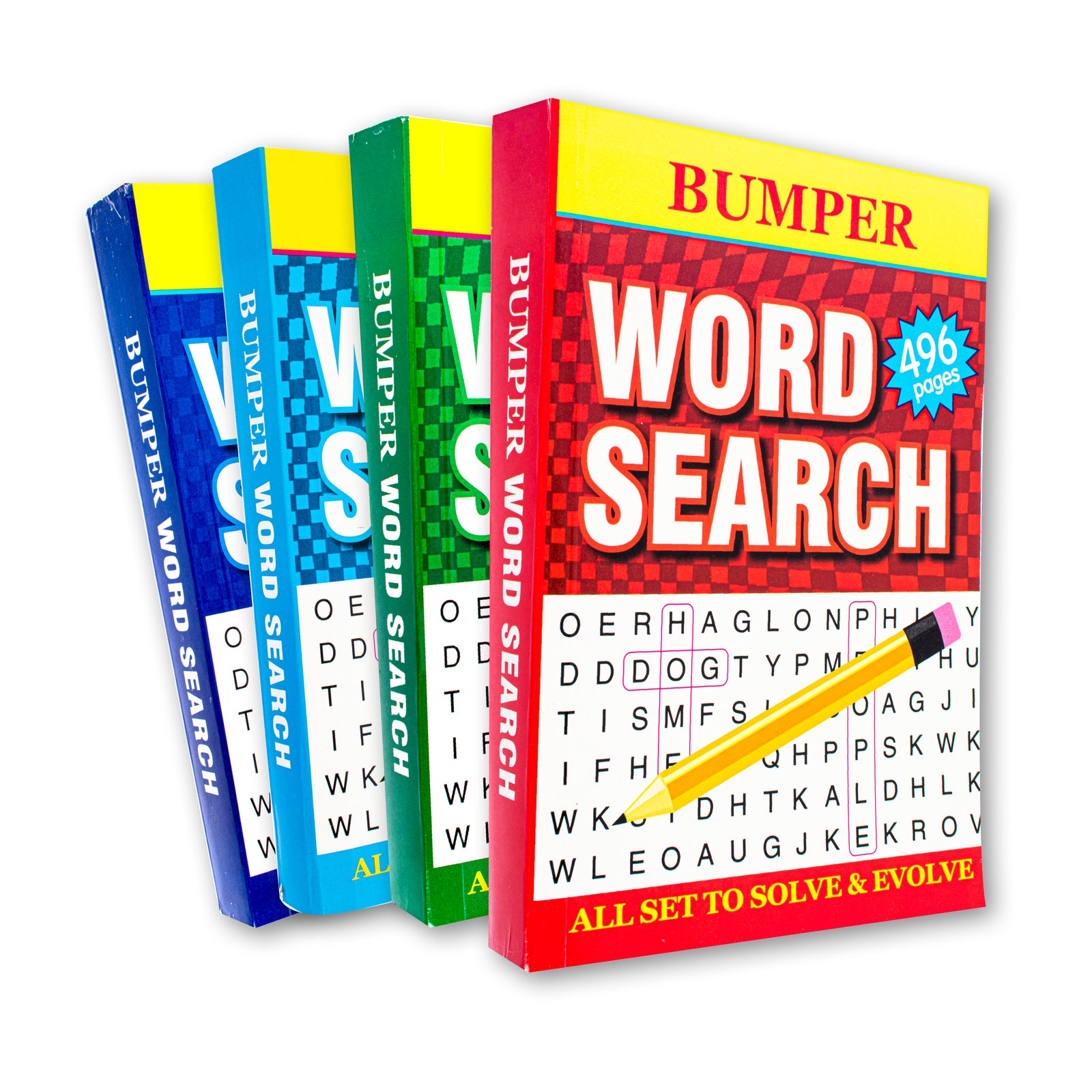Word Search 4PK Activity Books Bumper 496PG A5 Size Adult Brain Games Fun