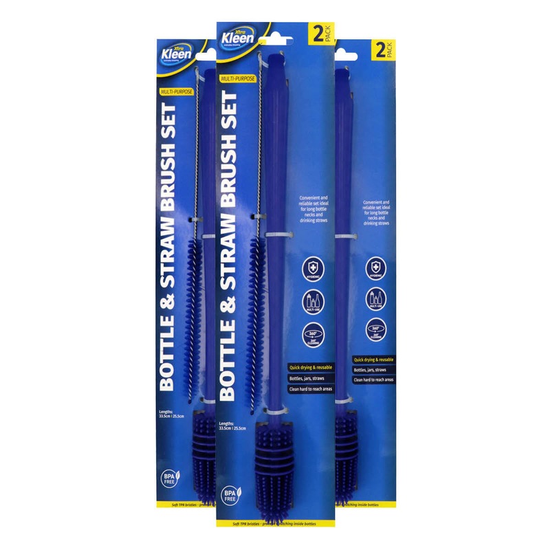 Buy Xtra Kleen 12PCE Bottle & Straw Cleaning Brush Set Multipurpose