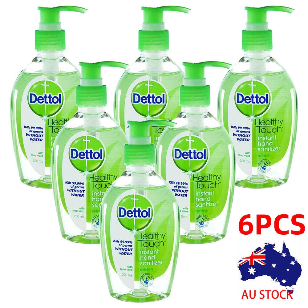 6PCS 200ML Dettol Hand Sanitizer Gel 75 disinfection advanced