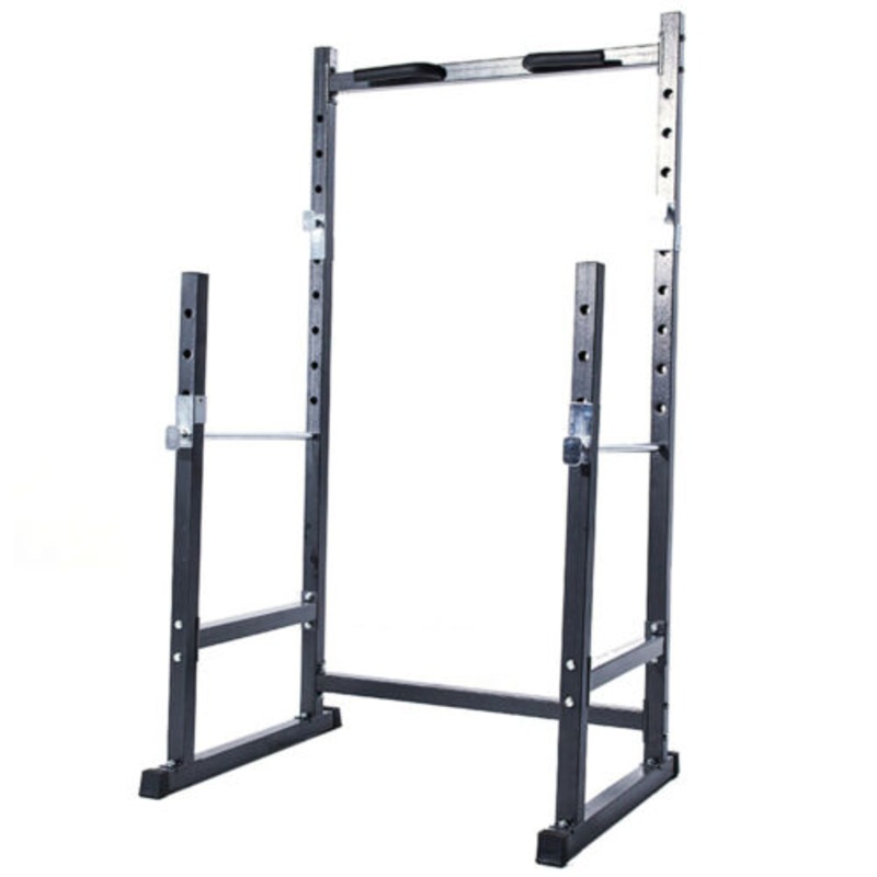 Power Rack Weight Bench Press Squat Cage Pull Down Dip Bar MyDeal
