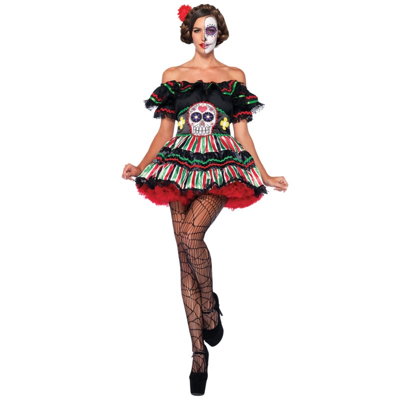 Buy Hobbypos Day Of The Dead Doll Mexican Spanish Senorita Skull Women ...