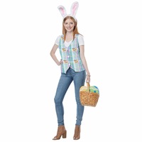 Easter Bunny Hare Rabbit Headband Vest Holiday Dress Up Womens Costume Kit