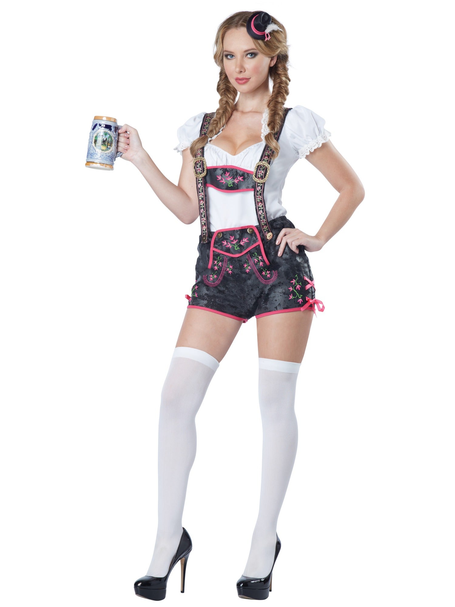 Hobbypos Flirty Lederhosen Beer Maid Tavern Bavarian Germany Oktoberfest Womens Costume