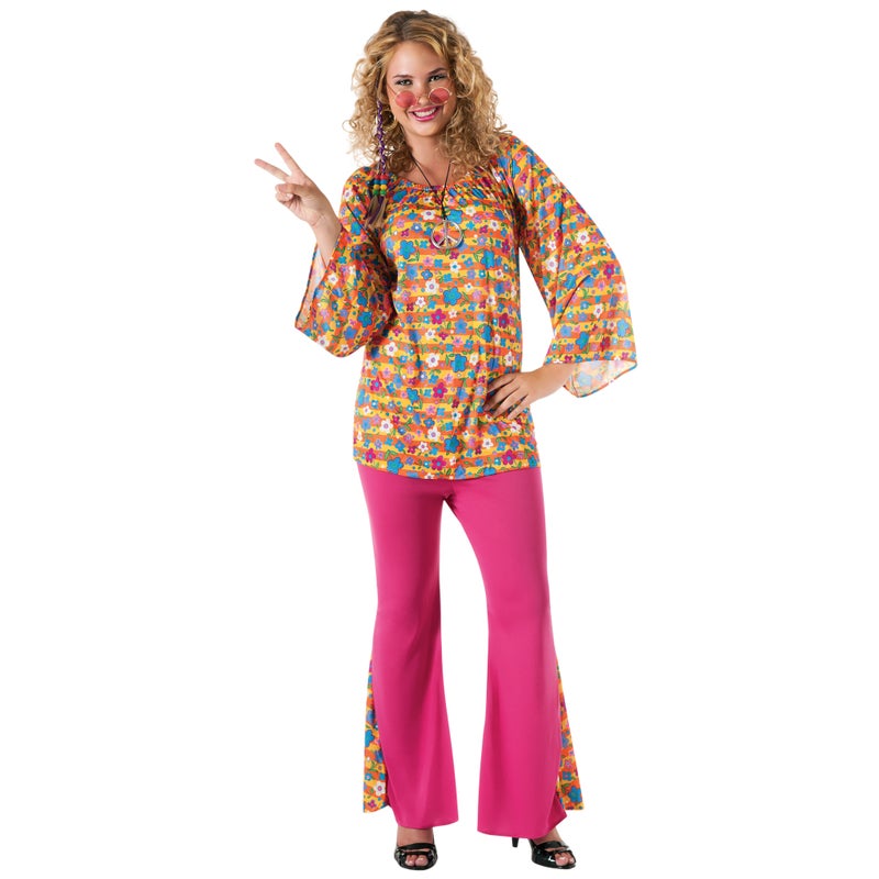 Buy Hobbypos Big Mama 70s 60s Hippie Groovy Women Costume Plus - MyDeal