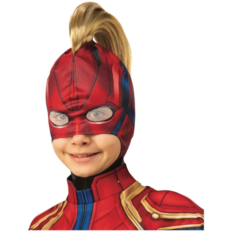 Buy Hobbypos Captain Marvel Avenger Superhero Girls Costume Fabric Mask ...