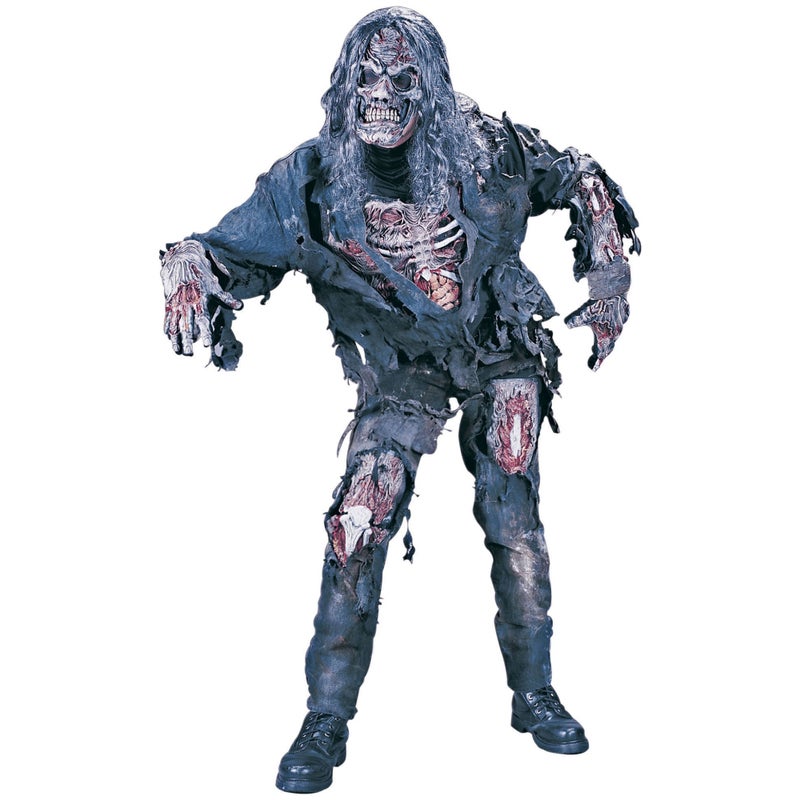 Buy Hobbypos Complete 3D Zombie Horror Ghoul Skeleton Halloween Adult ...