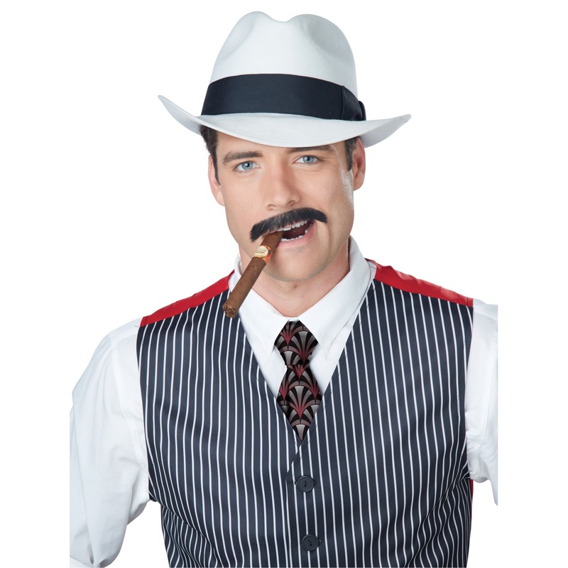 Buy Hobbypos Gangster Stache Villain Mobster 1920s Men Costume ...