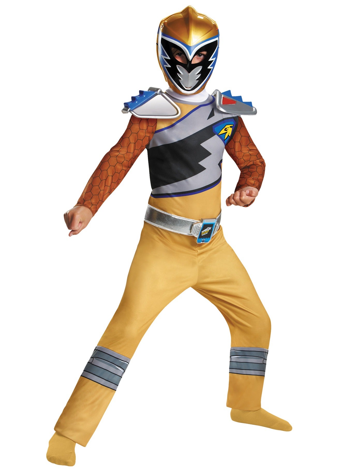 Hobbypos Gold Ranger Saban's Power Rangers Dino Charge Superhero Child Boys Costume
