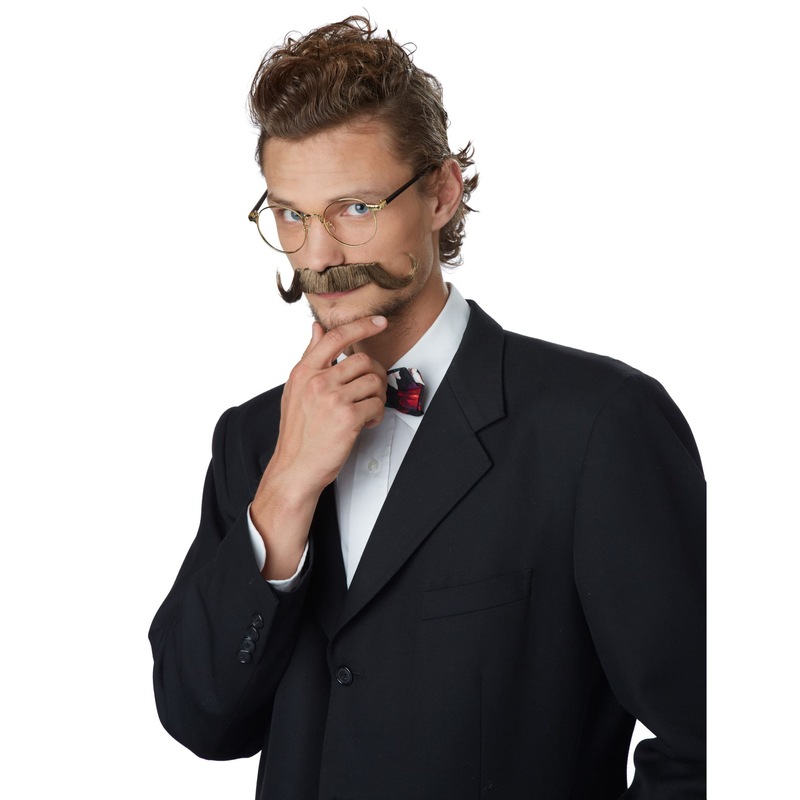 Buy Hobbypos Handlebar Brown Blonde Englishman 1920s Butler Villain Mens Costume Moustache MyDeal