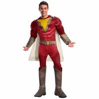Shazam Deluxe Muscle Chest Captain Marvel DC Superhero Adult Mens Costume