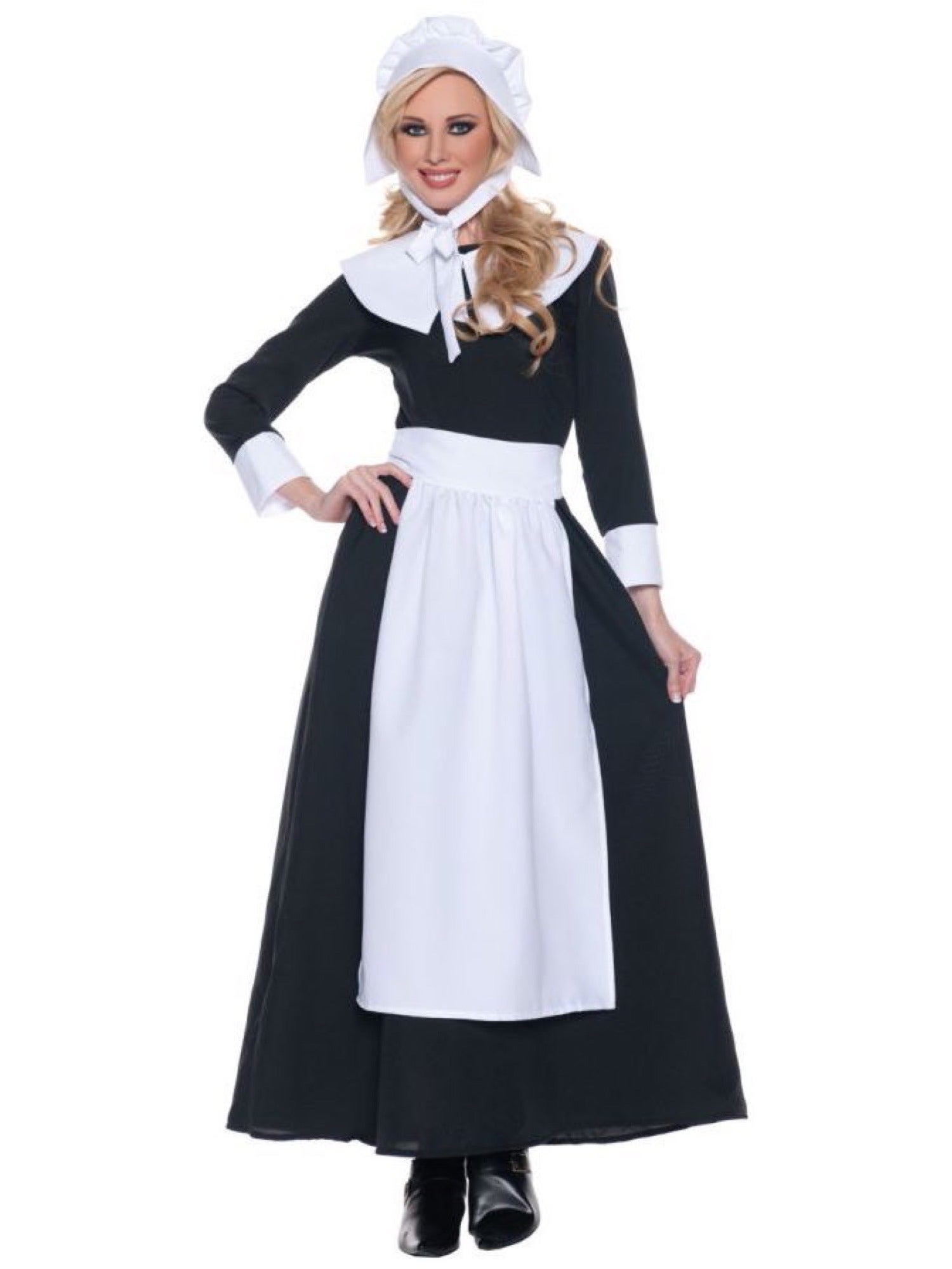 Hobbypos Pilgrim Colonial Victoria Thanksgiving Olden Day Historical Adult Womens Costume