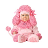 Precious Poodle Pink Dog Animal 1950s Baby Girls Infant Costume