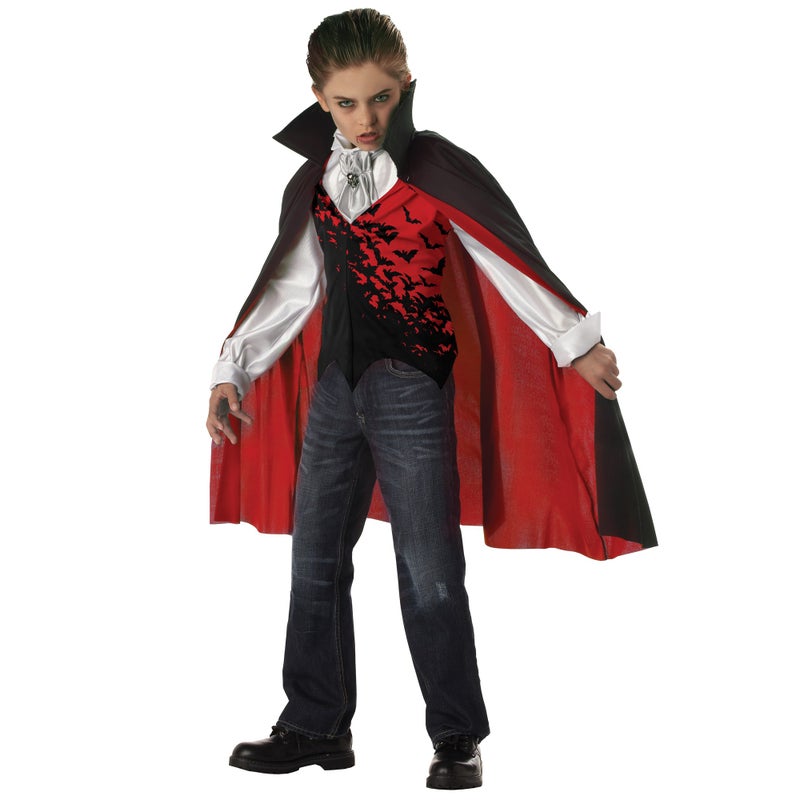 Buy Hobbypos Prince Of Darkness Vampire Dracula Count Boys Costume - MyDeal
