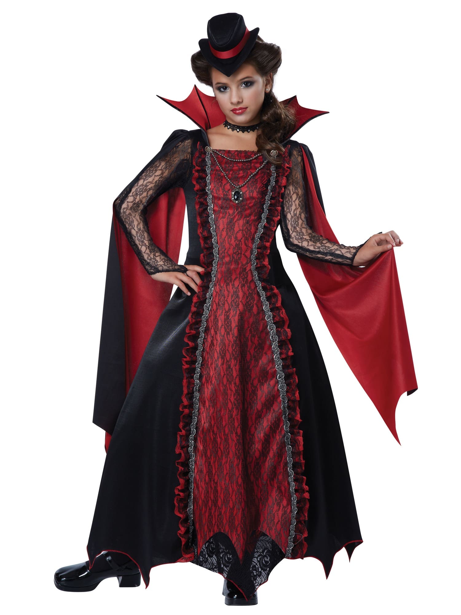 Hobbypos Victorian Vampira Vampires Gothic Medieval Halloween Dress Up Girls Costume