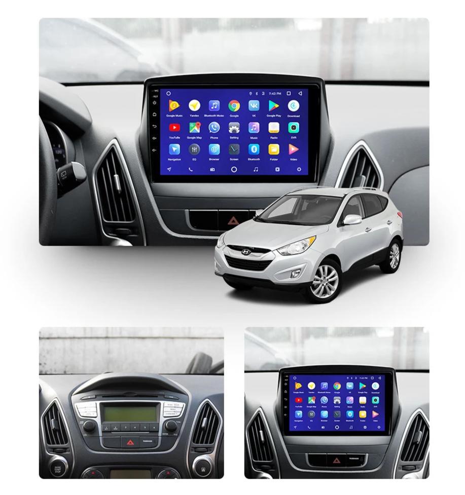 Car Dealz 10.2" Android 8.1 Hyundai Tucson 2 LM IX35 2009-2015 w CAM GPS Bluetooth Car Player Navigation Radio Stereo DVD Head Unit In Dash Plus OEM Fascia