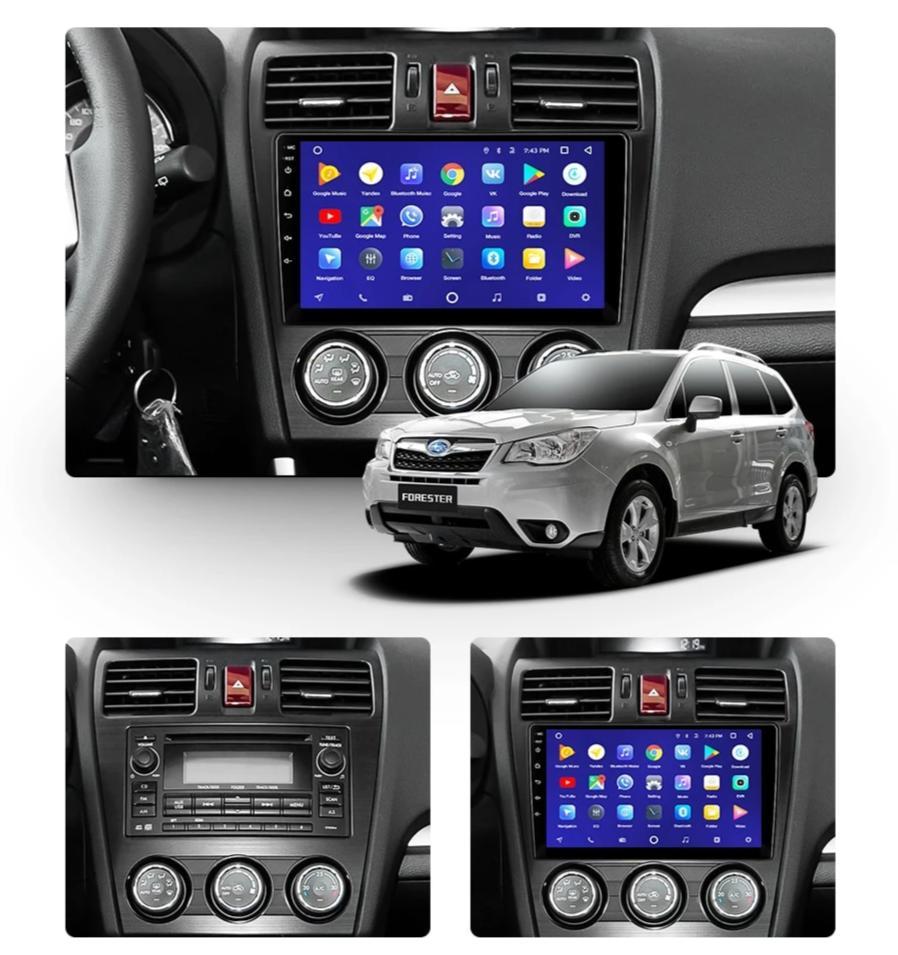 Car Dealz 10.2" Android 8.1 Subaru Forester 4 SJ 2012-2015 GPS Bluetooth Car Player Navigation Radio Stereo DVD Head Unit In Dash Plus OEM Fascia
