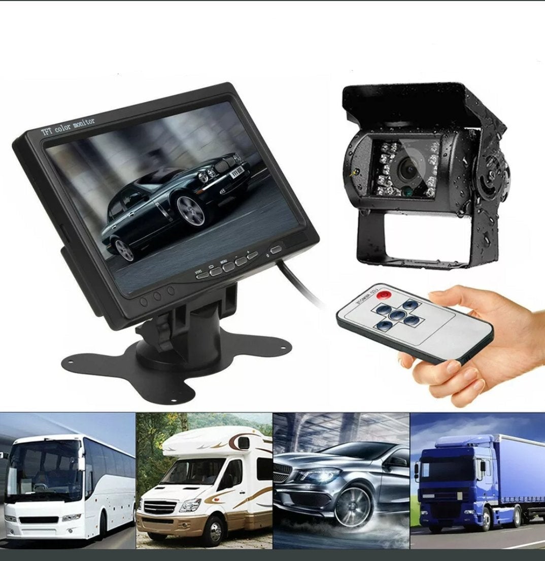 Car Dealz Dual Wired Truck Heavy Duty Rear View Camera with Monitor