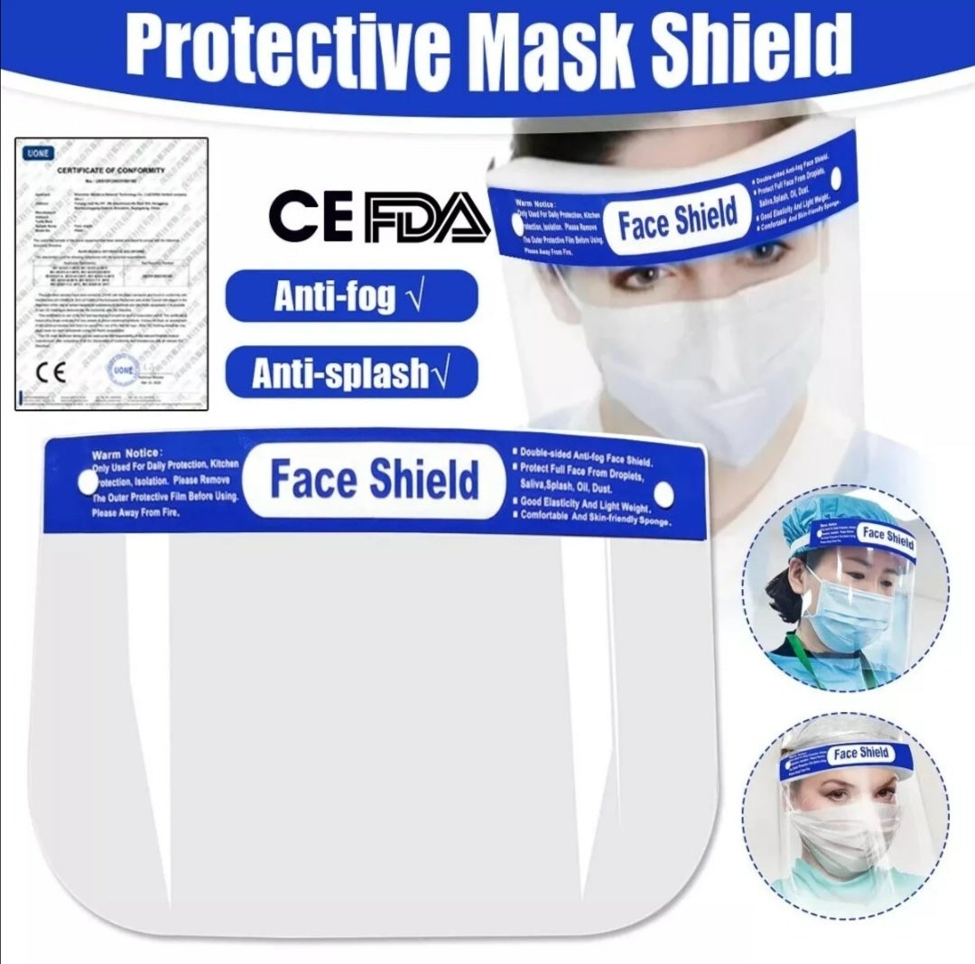 Face Shield Mask Film Shields Visor Safety Cover Anti-Fog