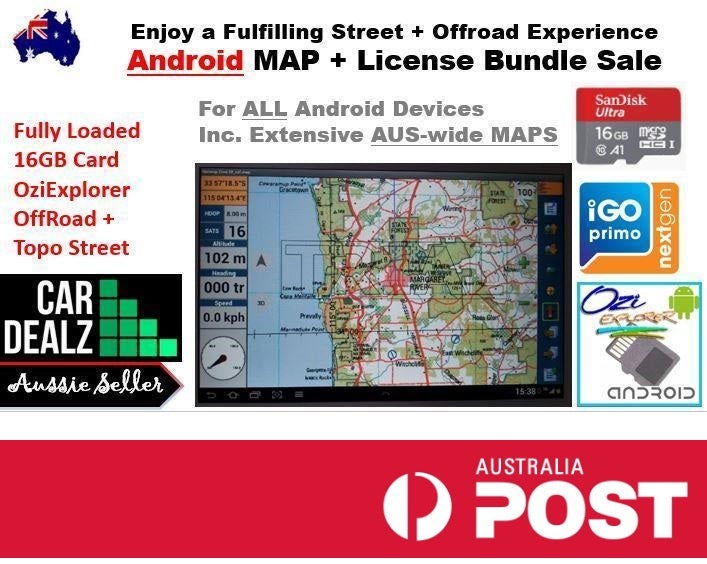 OziExplorer Android Australian MAP 16GB