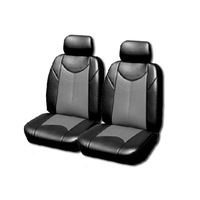 Faux Leather Seat Covers for Nissan Navara D22 Dual Cab 1997-2020 Grey
