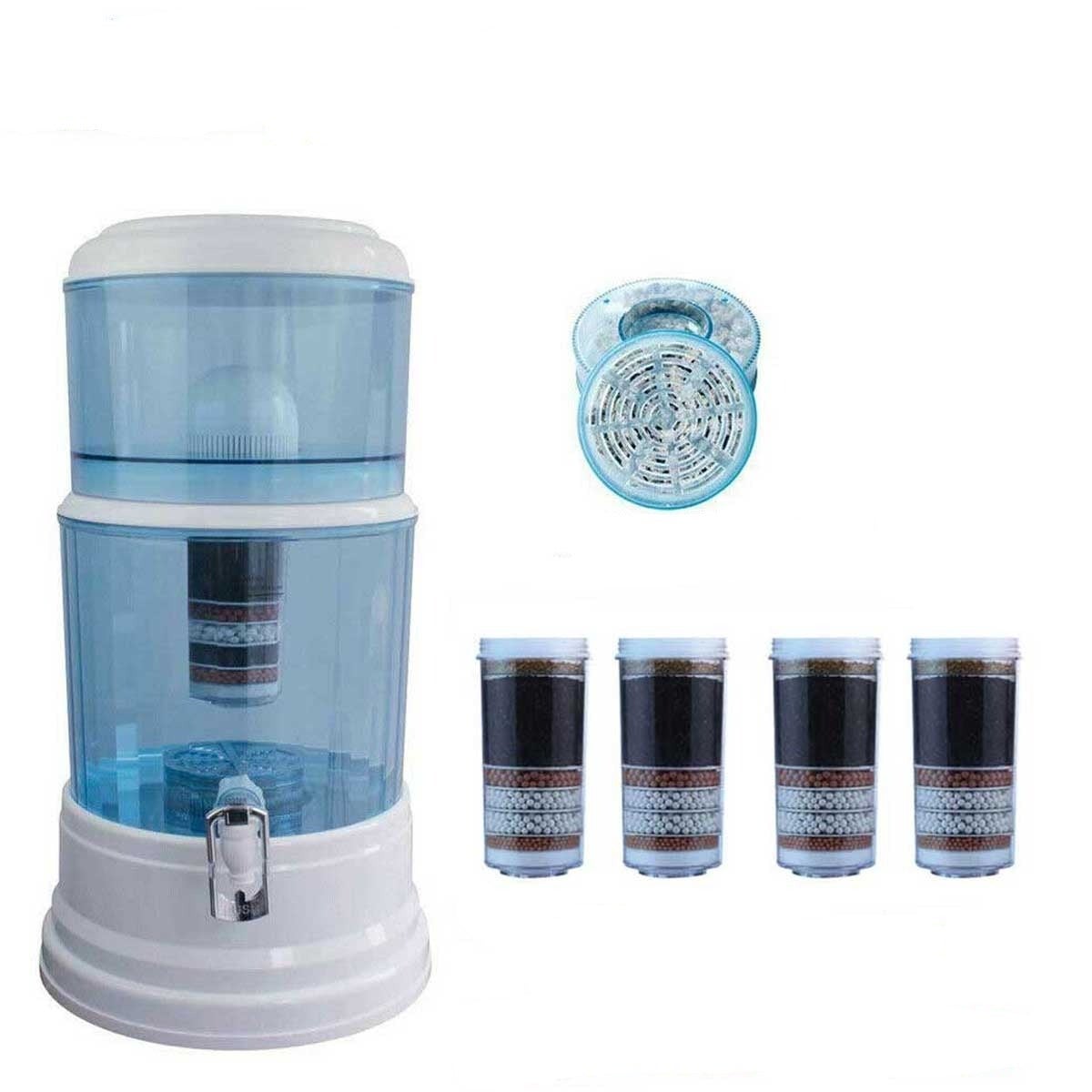 Aimex Water Purifier 8 Stage Fluoride Water Filter Dispenser 20L Maifan Stone + 4 Filters