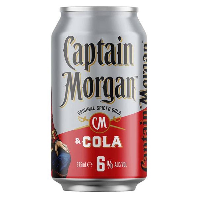 Buy Captain Original Spiced Gold & Cola Spirit Based Drink Cans