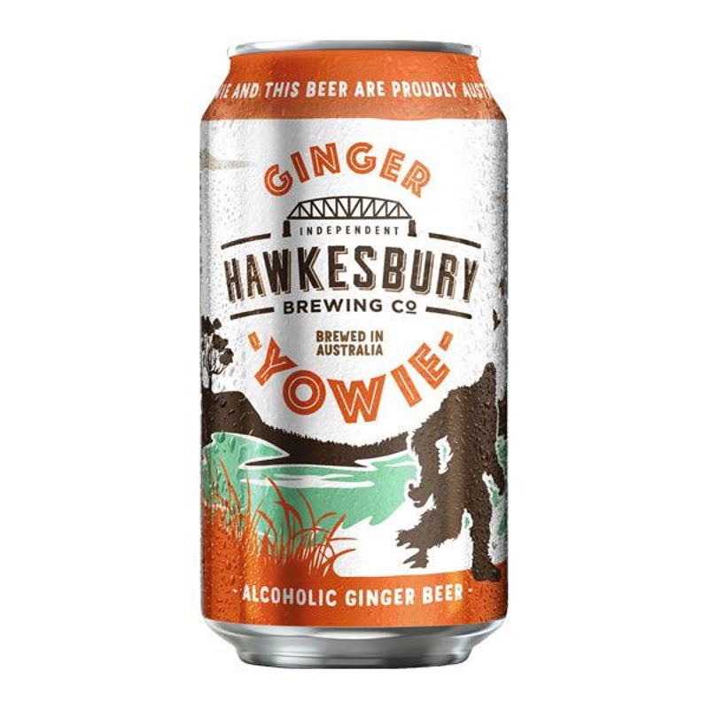 Buy Hawkesbury Brewing Co Yowie Alcoholic Ginger Beer Cans 375ml - Pack ...