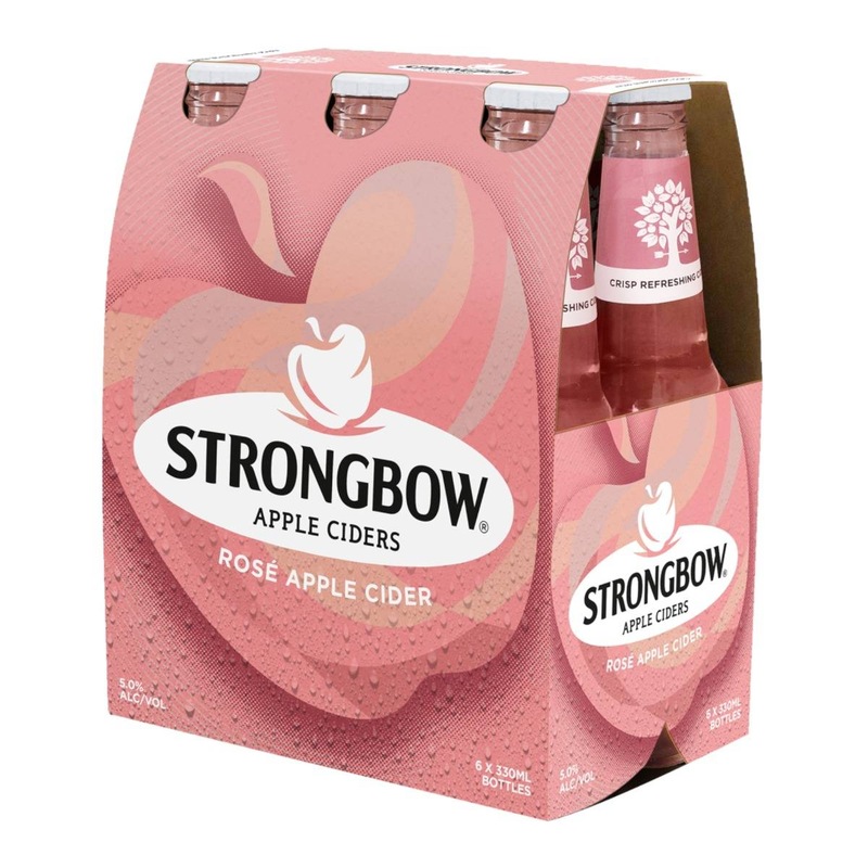 Buy Strongbow Blossum Rose Sparkling Apple Cider Bottles 330ml Pack