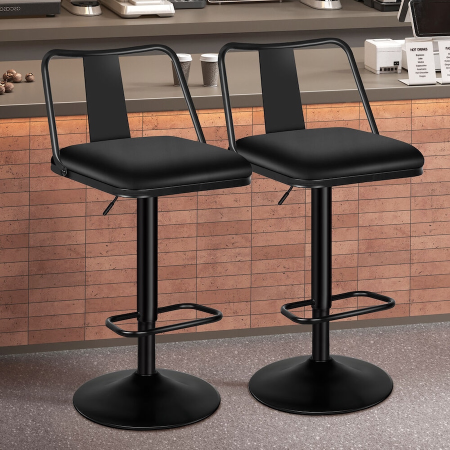 2x ALFORDSON Bar Stools Industrial Style Black