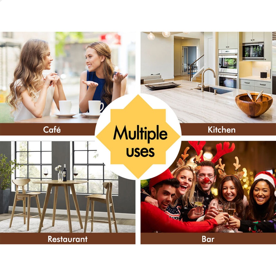 2x ALFORDSON Bar Stools Industrial Style White