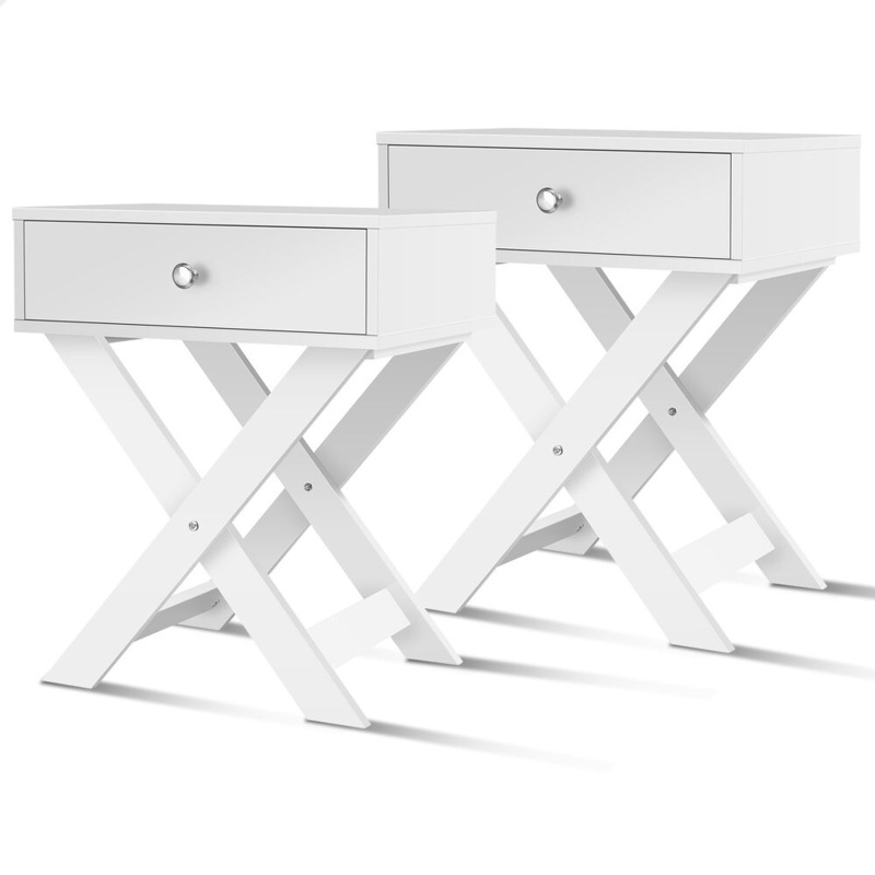 Buy ALFORDSON 2x Bedside Table Nightstand Side Storage French