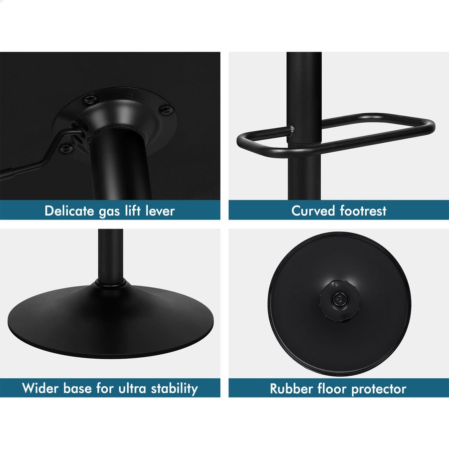 4x ALFORDSON Bar Stools Industrial Style Fabric Grey